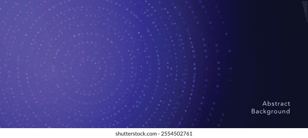 Abstract background, dynamic dotted circular patterns forming a futuristic design. Technology, innovation or digital concept. Vector illustration.