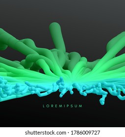 Abstract background with dynamic effect. 3d vector illustration in technology style. 