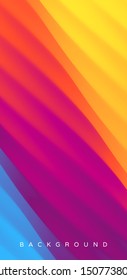 Abstract background with dynamic effect. Creative design poster with vibrant gradients. Vector Illustration for advertising, marketing, presentation. Mobile screen.