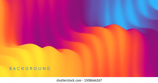 Abstract background with dynamic effect. Creative design poster with vibrant gradients. Vector Illustration for advertising, marketing, presentation. Mobile screen.