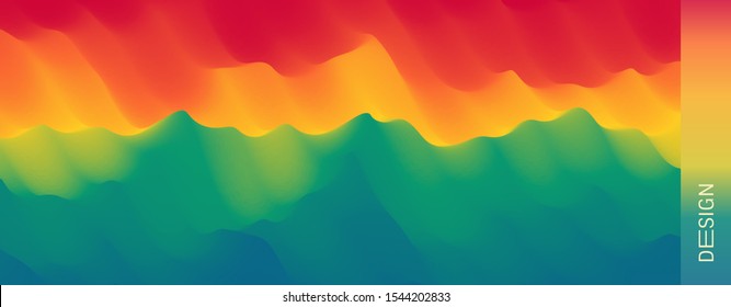Abstract background with dynamic effect. Creative design poster with vibrant gradients. Vector Illustration for advertising, marketing, presentation. Mobile screen.
