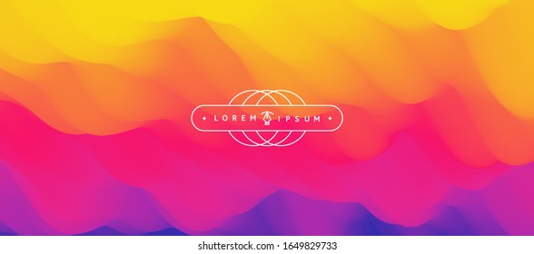 Abstract background with dynamic effect. Creative design with vibrant gradients. 3D vector Illustration. 
