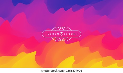 Abstract background with dynamic effect. Creative design with vibrant gradients. 3D vector Illustration. 