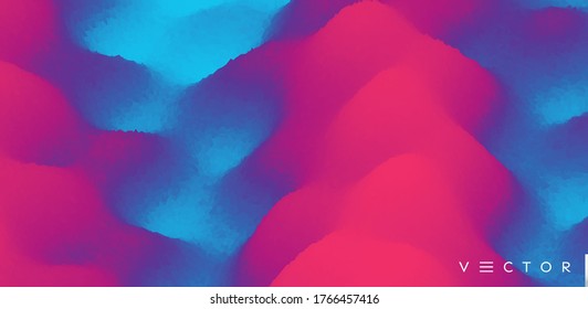Abstract background with dynamic effect. Creative design with vibrant gradients. 3D vector Illustration. 