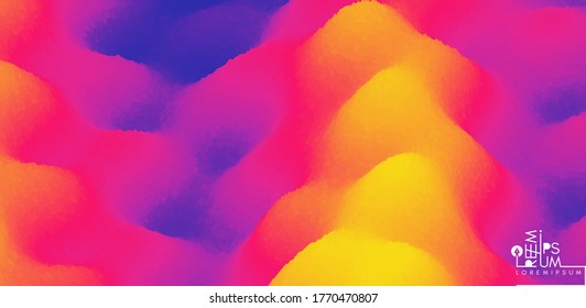 Abstract background with dynamic effect. Creative design with vibrant gradients. 3D vector Illustration. 