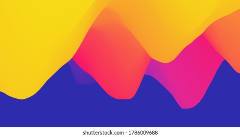 Abstract background with dynamic effect. Creative design with vibrant gradients. 3D vector Illustration. 