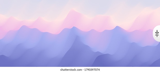 Abstract background with dynamic effect. Creative design with vibrant gradients. 3D vector Illustration. 
