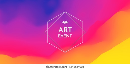 Abstract background with dynamic effect. Creative design poster with vibrant gradients. Vector Illustration for advertising, marketing, presentation. Mobile screen.