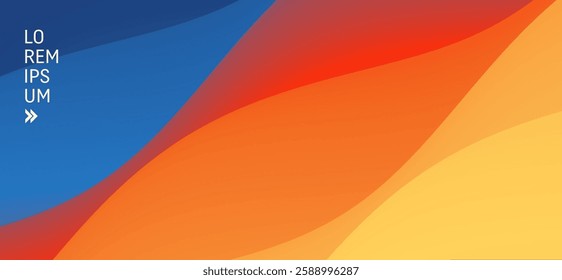 Abstract background with dynamic effect. Creative design poster with vibrant gradients. Vector illustration for advertising, marketing, presentation. Mobile screen.