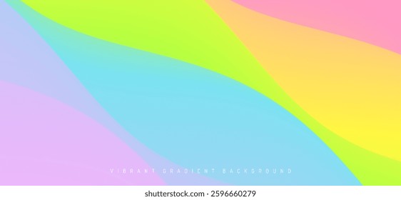 Abstract background with dynamic effect. Creative design poster with vibrant gradients. Vector illustration for advertising, marketing, presentation. Mobile screen.