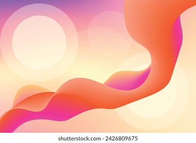 Abstract background with dynamic effect. Futuristic Technology Style. Motion Vector Illustration. Wavy geometric background. Trendy gradient shapes composition. Eps10 vector.