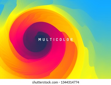 Abstract background with dynamic effect. Motion vector Illustration. Trendy gradients. Rotation and swirling movement. Can be used for advertising, marketing, presentation.