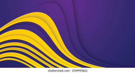 Abstract background with dynamic effect. Motion vector Illustration. Trendy yellow and dark purple gradients. Can be used for advertising, marketing, presentation