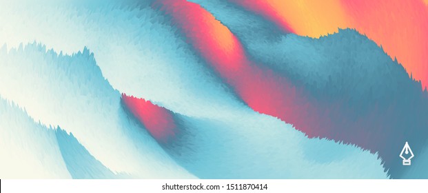 Abstract background with dynamic effect. Optical illusion of distortion of space. Modern pattern. 3d vector illustration for design. 