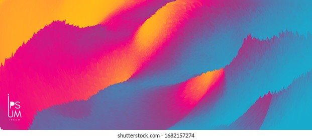 Abstract background with dynamic effect. Optical illusion of distortion of space. Modern pattern. 3d vector illustration for design. 