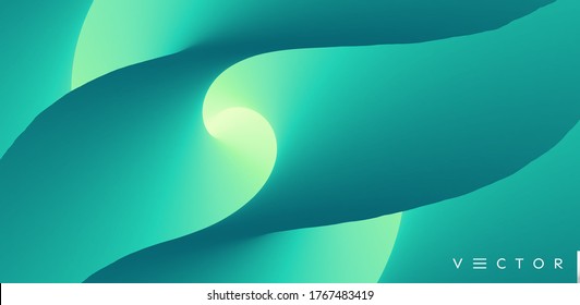 Abstract background with dynamic effect. Optical illusion of distortion of space. Modern pattern. 3d vector illustration for design. 