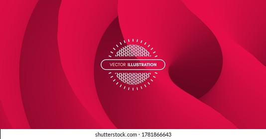 Abstract background with dynamic effect. Optical illusion of distortion of space. Modern pattern. 3d vector illustration for design. 