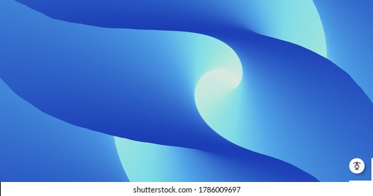 Fundo abstrato com efeito dinâmico. Ilusão óptica de distorção do espaço. Padrão moderno. Ilustração vetorial 3d para design. 