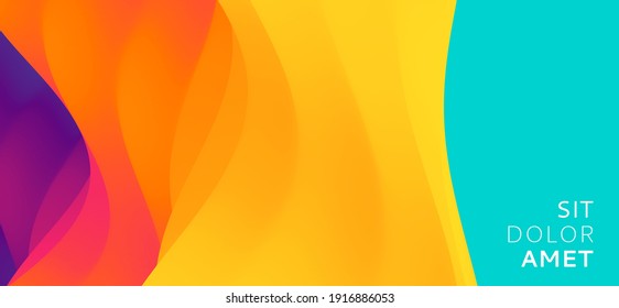 Abstract background with dynamic effect. Trendy gradients. 3D vector Illustration for advertising, marketing or presentation.