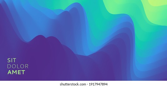 Abstract background with dynamic effect. Trendy gradients. 3D vector Illustration for advertising, marketing or presentation.