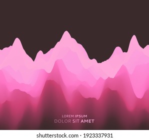 Abstract background with dynamic effect. Trendy gradients. 3D vector Illustration for advertising, marketing or presentation.