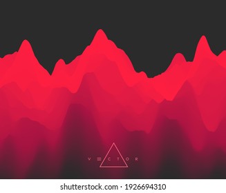 Abstract background with dynamic effect. Trendy gradients. 3D vector Illustration for advertising, marketing or presentation.
