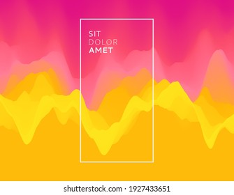 Abstract background with dynamic effect. Trendy gradients. 3D vector Illustration for advertising, marketing or presentation.