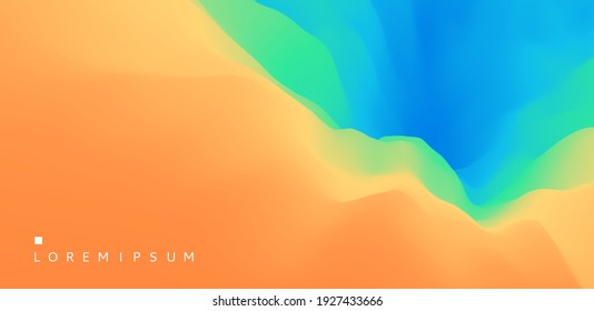 Abstract background with dynamic effect. Trendy gradients. 3D vector Illustration for advertising, marketing or presentation.