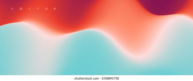 Abstract background with dynamic effect. Trendy gradients. 3D vector Illustration for advertising, marketing or presentation.