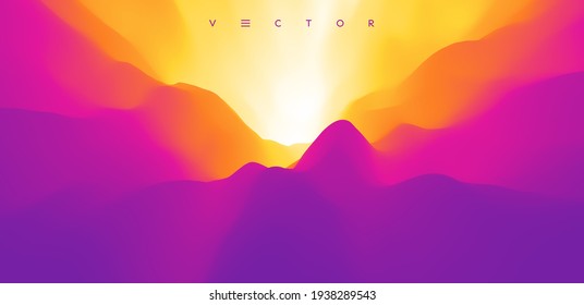 Abstract background and dynamic effect  Trendy gradients  3D vector Illustration for advertising  marketing presentation 