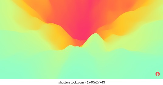 Abstract background with dynamic effect. Trendy gradients. 3D vector Illustration for advertising, marketing or presentation.