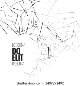 Abstract background with dynamic flying fragments. ector geometric shapes scattered. Chaotic Textile texture. 