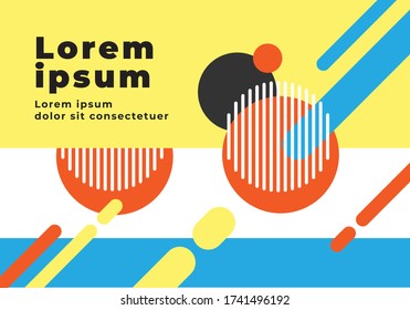 Abstract background, Dynamic geometric shapes compositions, Flat and clean style, Applicable for any graphic works.