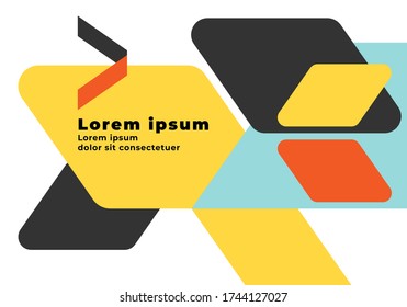 Abstract background, Dynamic geometric shapes compositions, Flat and clean style, Applicable for any graphic works.