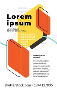 Abstract background, Dynamic geometric shapes compositions, Flat and clean style, Applicable for any graphic works.