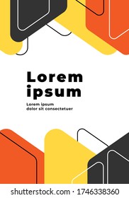 Abstrakter Hintergrund, Kompositionen dynamischer geometrischer Formen, flacher und sauberer Stil, Anwendbar für alle grafischen Arbeiten.