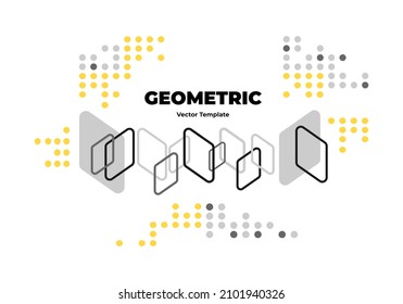 Abstract background, Dynamic geometric shapes compositions, Flat and clean style, Applicable for any graphic works.