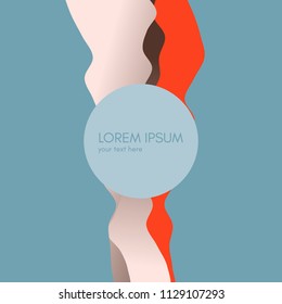 Abstract background with dynamic gradients. Futuristic technology style. 3D Vector Illustration.