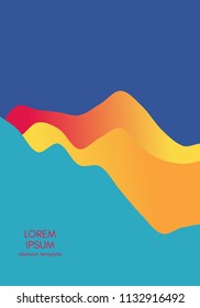 Abstract background with dynamic gradients. Futuristic style. Flyer Template. 3D Vector Illustration.