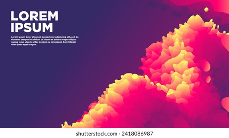 Abstract background with dynamic lava flow with space for text.