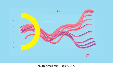 Abstract background with dynamic line wave . conceptual element Design template. Modern vector illustration.