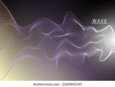 Abstract background dynamic line wave on gradient background vector illustration. vector illustration For use in graphics or product components.