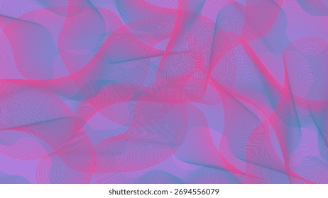 Fundo abstrato com ondas de fluido lineares dinâmicas. Padrão linear.