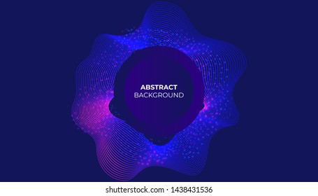 Abstract background with dynamic linear waves. Colorful geometric background. Simple shapes with trendy gradients composition. Modern abstract background.- Vector