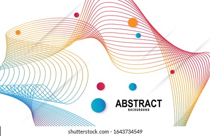 Fondo Abstracto Ondas Linares Dinámicas Vector Eps 10