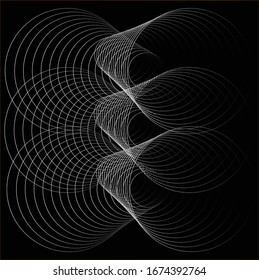 Abstract background with dynamic linear waves. Vector illustration in flat minimalistic style