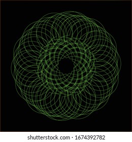 Abstract background with dynamic linear waves. Vector illustration in flat minimalistic style