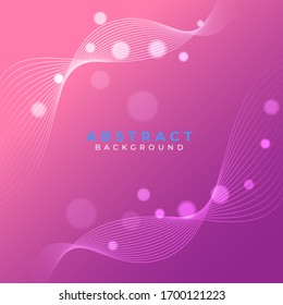 Fondo abstracto con ondas lineales dinámicas. Ilustración de vectores en estilo minimalista plano