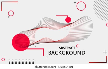 Abstract background with dynamic linear waves. Vector illustration