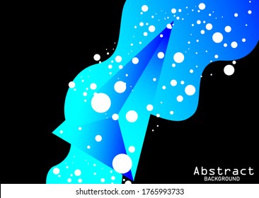 Abstract background with dynamic linear waves. Vector illustration in flat minimalistic style